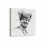Olla 12405K Mustafa Kemal Atatürk Kare Kanvas Tablo (Ölçü: 100X100)