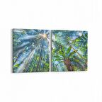 Olla 13682K2Y Doğa / Manzara Görseli Kare 2'li Yatay Kanvas Tablo (Ölçü: 145X70)