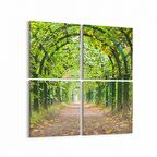 Olla 13281K4 Doğa / Manzara Görseli Kare 4'lü Kanvas Tablo (Ölçü: 145X145)