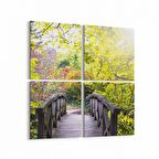 Olla 13276K4 Doğa / Manzara Görseli Kare 4'lü Kanvas Tablo (Ölçü: 125X125)