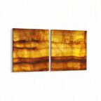 Olla 16657K2Y Mermer Desen Görsel Kare 2'li Yatay Kanvas Tablo (Ölçü: 125X60)