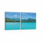 Olla 14200K2Y Doğa / Manzara Görseli Kare 2'li Yatay Kanvas Tablo (Ölçü: 125X60)