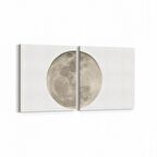 Olla 14796K2Y Gece Gökyüzü Görseli Kare 2'li Yatay Kanvas Tablo (Ölçü: 85X40)