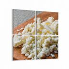 Olla 15297K4 Gıda Görseli Kare 4'lü Kanvas Tablo (Ölçü: 65X65)