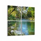 Olla 14611K4 Doğa / Manzara Görseli Kare 4'lü Kanvas Tablo (Ölçü: 125X125)