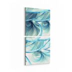 Olla 10322K2D Abstract Görsel Kare 2'li Dikey Kanvas Tablo (Ölçü: 30X65)