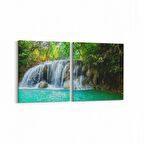 Olla 13675K2Y Doğa / Manzara Görseli Kare 2'li Yatay Kanvas Tablo (Ölçü: 85X40)