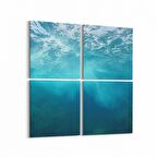 Olla 12869K4 Deniz / Okyanus Görseli Kare 4'lü Kanvas Tablo (Ölçü: 145X145)