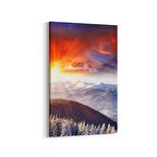 Olla 16081D Günbatımı Görseli Dikey Kanvas Tablo (Ölçü: 60X90)