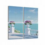 Olla 14376K4 Doğa / Manzara Görseli Kare 4'lü Kanvas Tablo (Ölçü: 145X145)