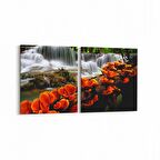 Olla 14367K2Y Doğa / Manzara Görseli Kare 2'li Yatay Kanvas Tablo (Ölçü: 145X70)