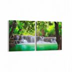 Olla 13440K2Y Doğa / Manzara Görseli Kare 2'li Yatay Kanvas Tablo (Ölçü: 145X70)