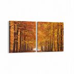 Olla 14561K2Y Doğa / Manzara Görseli Kare 2'li Yatay Kanvas Tablo (Ölçü: 125X60)