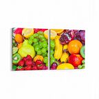 Olla 15123K2Y Gıda Görseli Kare 2'li Yatay Kanvas Tablo (Ölçü: 145X70)