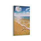 Olla 16528DD Kumsal / Sahil Görseli Dikey Dar Kanvas Tablo (Ölçü: 30X60)