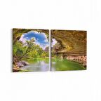 Olla 13791K2Y Doğa / Manzara Görseli Kare 2'li Yatay Kanvas Tablo (Ölçü: 105X50)