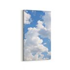 Olla 15794DD Gökyüzü Bulut Görseli  Dikey Dar Kanvas Tablo (Ölçü: 30X60)