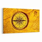 Olla 16245Y Harita Görseli Yatay Kanvas Tablo (Ölçü: 30X20)