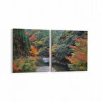 Olla 13337K2Y Doğa / Manzara Görseli Kare 2'li Yatay Kanvas Tablo (Ölçü: 145X70)