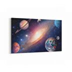 Olla 17650Y Uzay Görseli Yatay Kanvas Tablo (Ölçü: 150X100)