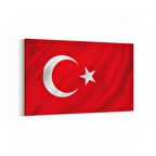 Olla 17542Y Türk Bayrağı Görseli Yatay Kanvas Tablo (Ölçü: 90X60)