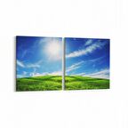 Olla 14626K2Y Doğa / Manzara Görseli Kare 2'li Yatay Kanvas Tablo (Ölçü: 65X30)