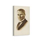 Olla 12411DD Mustafa Kemal Atatürk Dikey Dar Kanvas Tablo (Ölçü: 40X80)