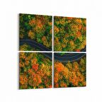 Olla 14467K4 Doğa / Manzara Görseli Kare 4'lü Kanvas Tablo (Ölçü: 125X125)