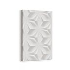 Olla 10459D Beyaz Kabartma Görseli Dikey Kanvas Tablo (Ölçü: 60X90)