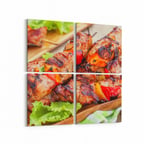 Olla 15244K4 Gıda Görseli Kare 4'lü Kanvas Tablo (Ölçü: 125X125)
