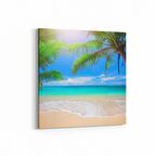 Olla 16592K Kumsal / Sahil Görseli Kare Kanvas Tablo (Ölçü: 25X25)