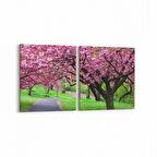 Olla 14265K2Y Doğa / Manzara Görseli Kare 2'li Yatay Kanvas Tablo (Ölçü: 65X30)