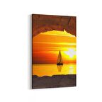 Olla 15897D Günbatımı Görseli Dikey Kanvas Tablo (Ölçü: 60X90)