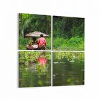Olla 13339K4 Doğa / Manzara Görseli Kare 4'lü Kanvas Tablo (Ölçü: 105X105)