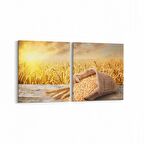 Olla 15253K2Y Gıda Görseli Kare 2'li Yatay Kanvas Tablo (Ölçü: 145X70)