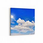 Olla 15386K Gökyüzü Bulut Görseli  Kare Kanvas Tablo (Ölçü: 25X25)