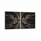 Olla 10310K2Y Abstract Görsel Kare 2'li Yatay Kanvas Tablo (Ölçü: 145X70)