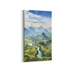 Olla 13901DD Doğa / Manzara Görseli Dikey Dar Kanvas Tablo (Ölçü: 40X80)