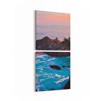 Olla 13409K2D Doğa / Manzara Görseli Kare 2'li Dikey Kanvas Tablo (Ölçü: 30X65)