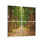 Olla 13350K4 Doğa / Manzara Görseli Kare 4'lü Kanvas Tablo (Ölçü: 65X65)