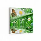 Olla 11757K Orkide Çiçek Görseli Kare Kanvas Tablo (Ölçü: 25X25)