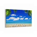 Olla 16371Y Kumsal / Sahil Görseli Yatay Kanvas Tablo (Ölçü: 45X30)