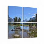 Olla 14489K4 Doğa / Manzara Görseli Kare 4'lü Kanvas Tablo (Ölçü: 145X145)