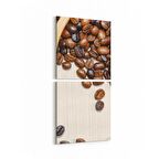 Olla 15052K2D Gıda Görseli 2'li Dikey Kanvas Tablo (Ölçü: 30X65)