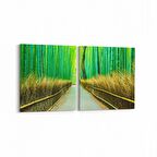 Olla 14071K2Y Doğa / Manzara Görseli Kare 2'li Yatay Kanvas Tablo (Ölçü: 125X60)