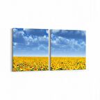 Olla 13933K2Y Doğa / Manzara Görseli Kare 2'li Yatay Kanvas Tablo (Ölçü: 85X40)