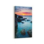 Olla 16061DD Günbatımı Görseli Dikey Dar Kanvas Tablo (Ölçü: 30X60)