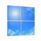 Olla 15731K4 Gökyüzü Bulut Görseli Kare 4'lü Kanvas Tablo (Ölçü: 145X145)