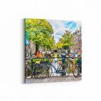 Olla 18022K Yapı Görseli Kare Kanvas Tablo (Ölçü: 25X25)