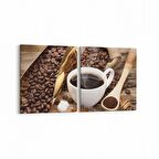 Olla 15089K2Y Gıda Görseli Kare 2'li Yatay Kanvas Tablo (Ölçü: 125X60)